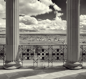 Blick von Schloss Villa Ludwigshöhe. Foto: Axel Thünker