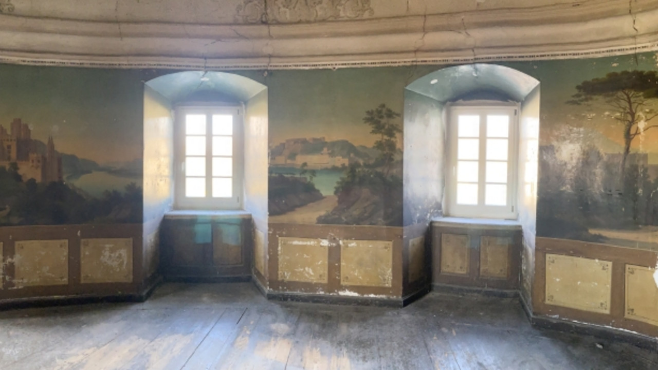 Burg Linz, Turmzimmer, Blick nach Norden © Niklas Underwood, GDKE, Landesdenkmalpflege