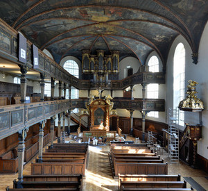 Speyer, Dreifaltigkeitskirche, Blick zum Altar nach Norden © GDKE, Landesdenkmalpflege, J. Ernst Speyer, Dreifaltigkeitskirche, Blick zum Altar nach Norden © GDKE, Landesdenkmalpflege, J. Ernst
