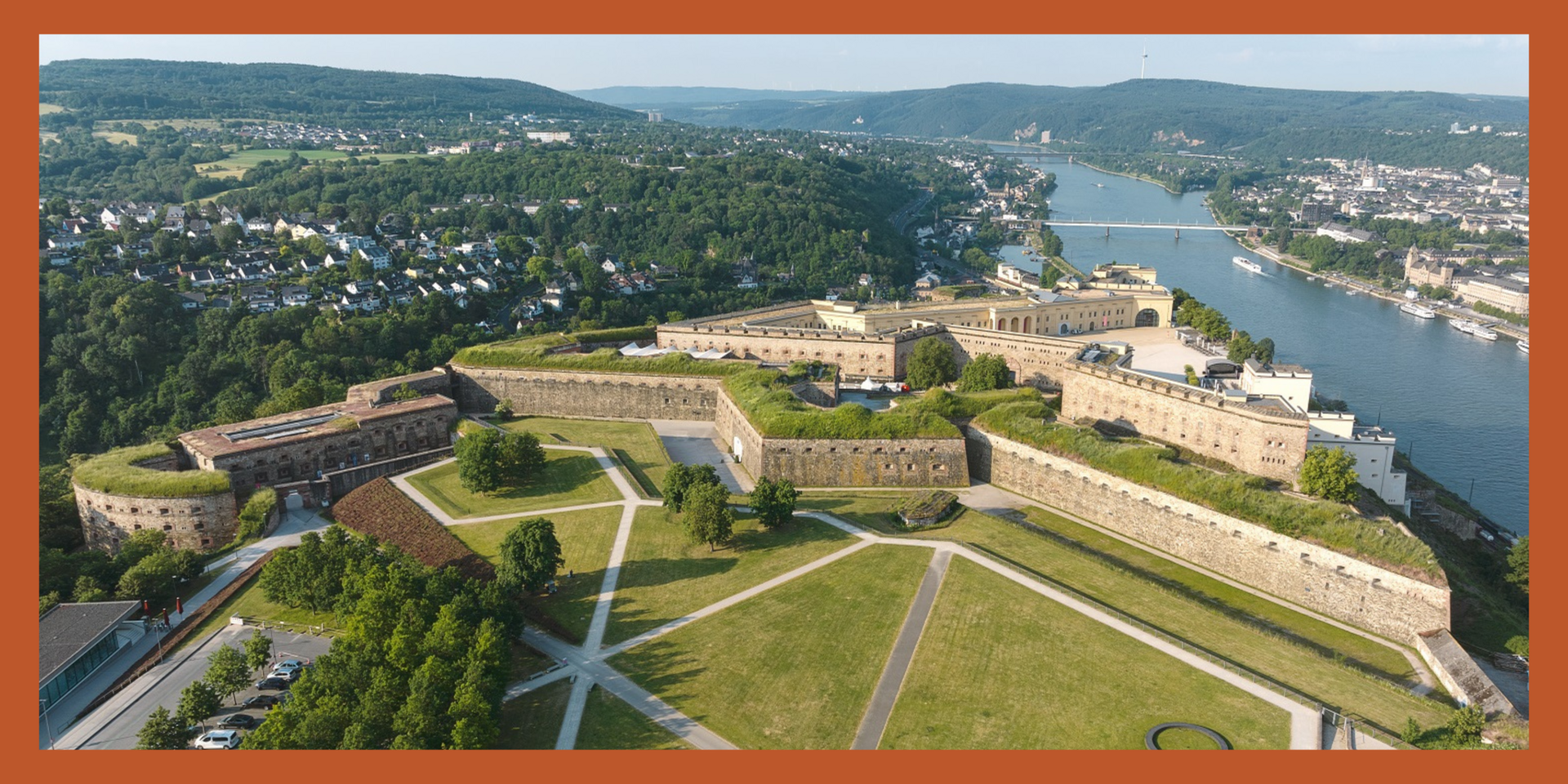 Luftbild Festung Ehrenbreitstein