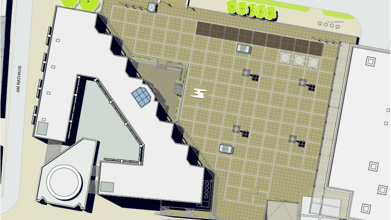 Kompromissvorschlag zur Freitreppenplanung @ Roswitha Kaiser, GDKE, Landesdenkmalpflege, Zeichnung: mag mbH