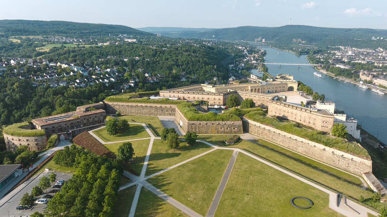 Luftaufnahme Festung Ehrenbreitstein