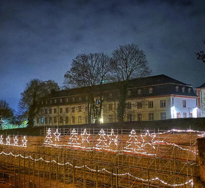 Mainz, Zitadelle, Gerüst mit weihnachtlichter Beleuchtung © Florian Völkel, Mainz Mainz, Zitadelle, Gerüst mit weihnachtlichter Beleuchtung © Florian Völkel, Mainz