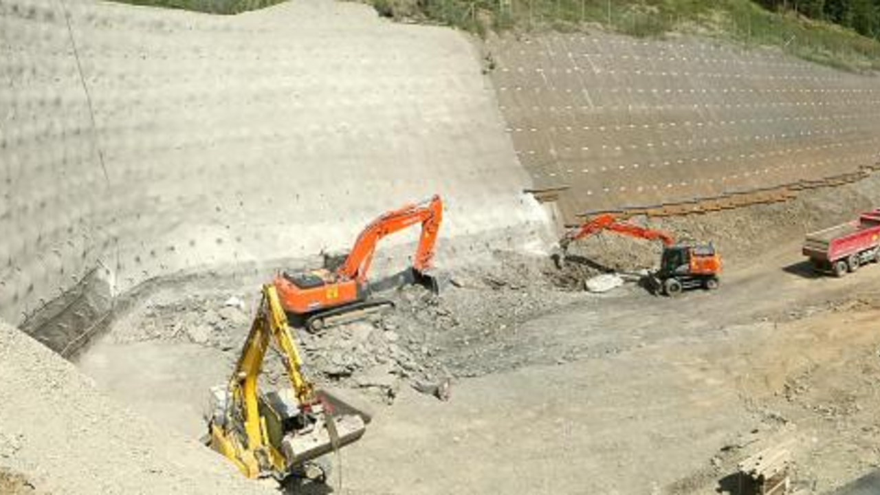 Panoramabild der Straßenbaustelle Imsweiler (Juli 2019) © GDKE, LA/Erdgeschichte