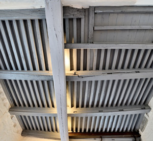 Kaiserslautern, Steingasse 39, wiederentdeckte Decke im Erdgeschoss © J. Ernst, GDKE, Landesdenkmalpflege Kaiserslautern, Steingasse 39, wiederentdeckte Decke im Erdgeschoss © J. Ernst, GDKE, Landesdenkmalpflege