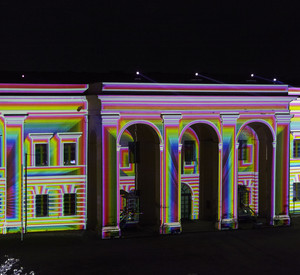 Das Festungsleuchten in der Festung Ehrenbreitstein. Foto: GDKE Rheinland-Pfalz / Pfeuffer