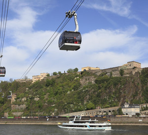 Seilbahn über den Rhein zur Festung Ehrenbreitstein